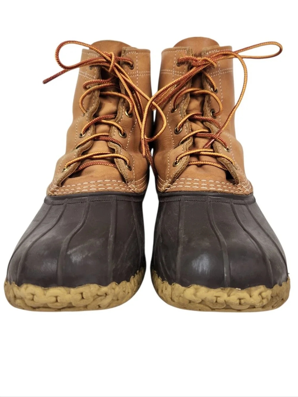 L.L. Bean Bean Boots Leather Rubber Duck Boots Made In Maine Mens Size 12 Narrow